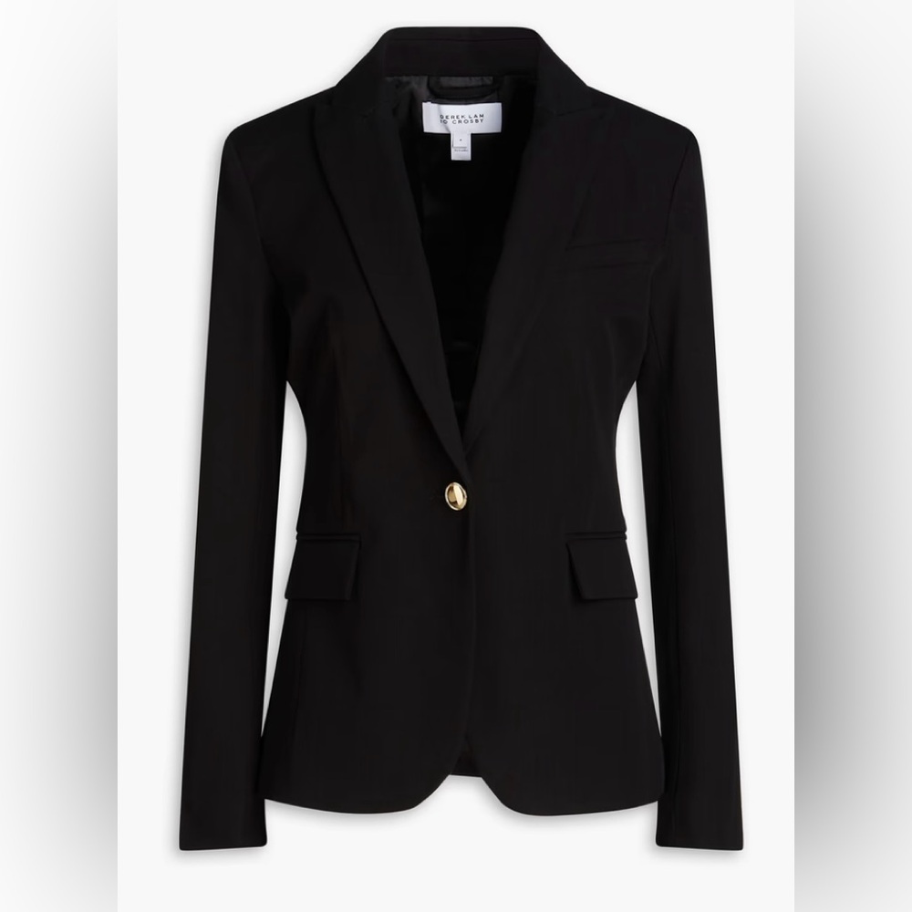 10 Crosby Derek Lam Black Single-Button Blazer